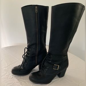 Timberland Earthkeepers Trenton Waterproof Lace Up Tall Boots Black Sz W 9